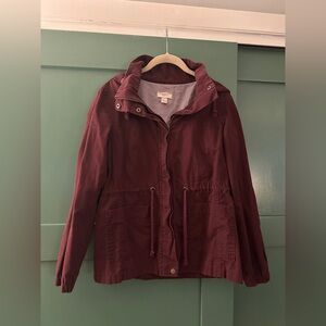 Loft maroon zip-up jacket